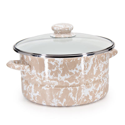 Golden Rabbit - Taupe Swirl 6 qt Stock Pot