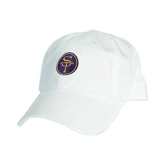 State Traditions Logo Hat White, Purple, and Gold